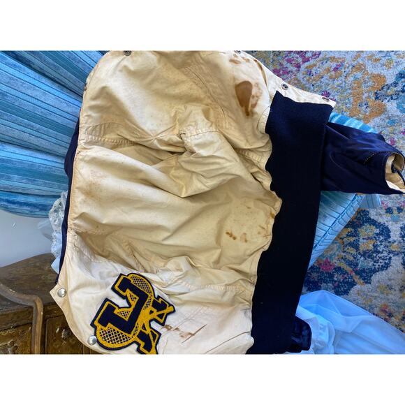 vintage 1950s reversible cropped satin womens letterman jacket s/m tennis H - Picture 8 of 8